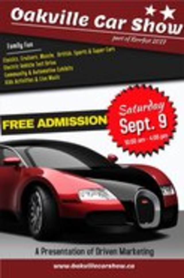 Oakville CAR SHOW-part of Kerrfest 2017 Sat. Sept. 9th